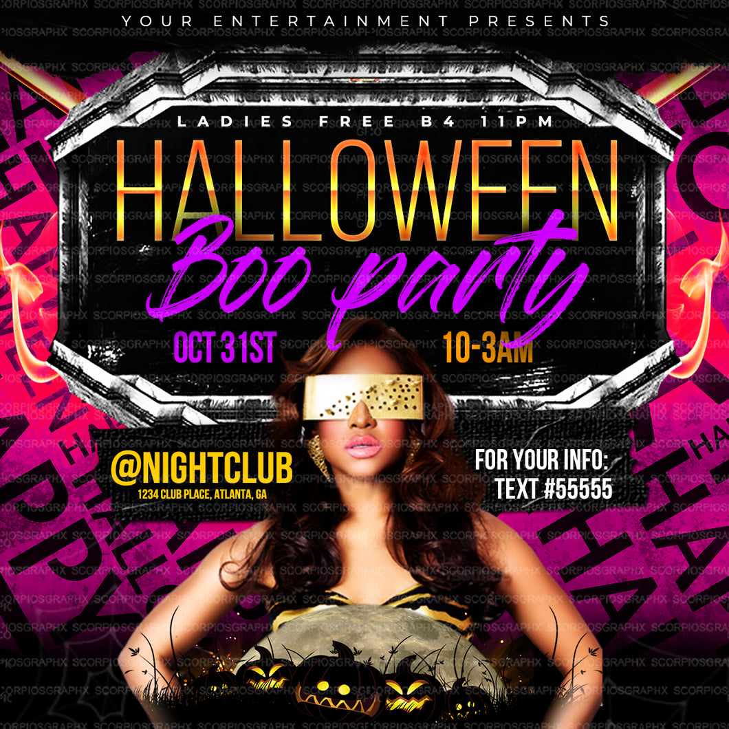 Halloween Boo Flyer Template