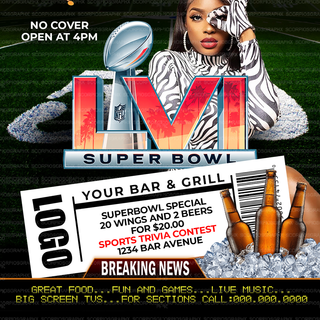 Superbowl Social Media Flyer