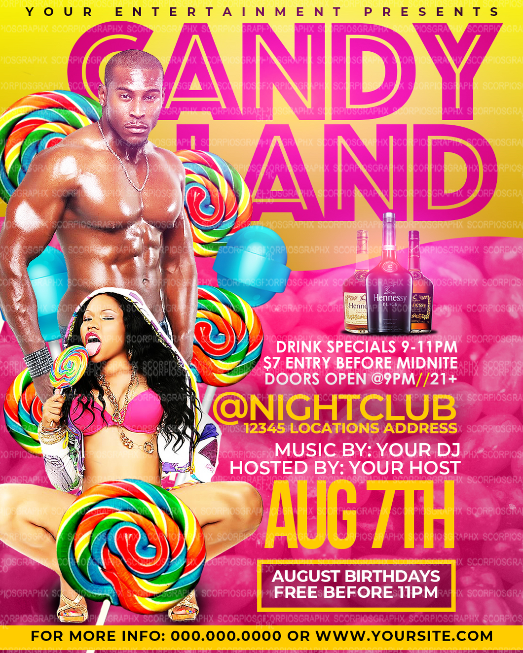 Candyland Flyer Template