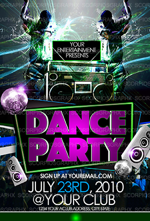 Dance Party Flyer Template