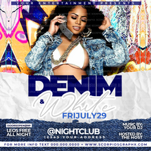 Load image into Gallery viewer, Denim and White Party Flyer Template
