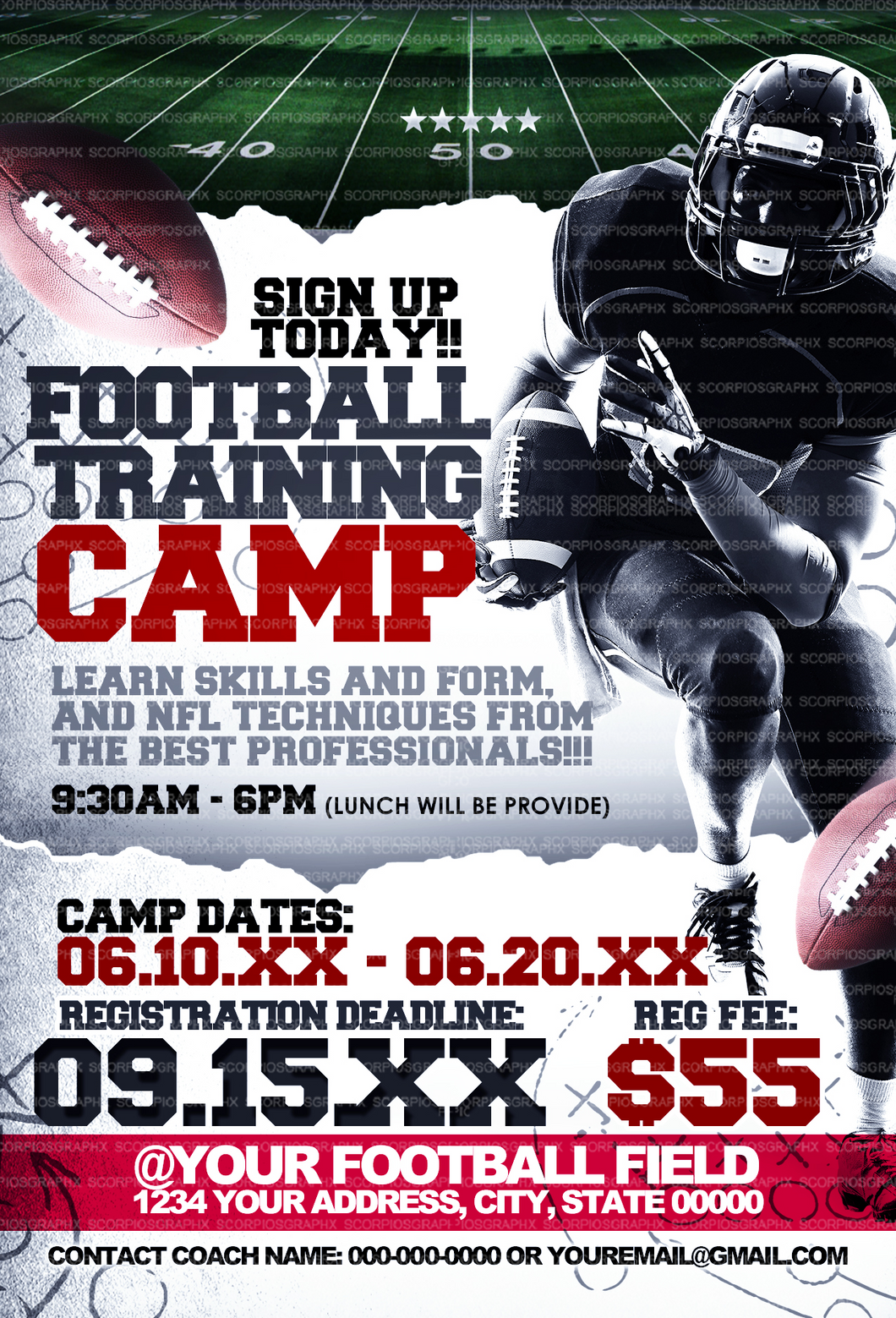 Football Camp Flyer