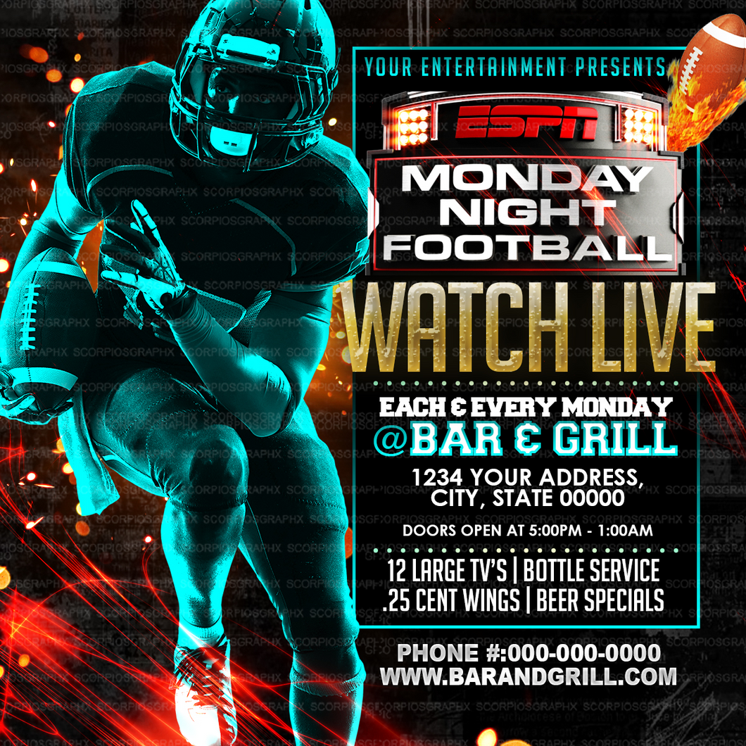 Football Mondays Flyer Template