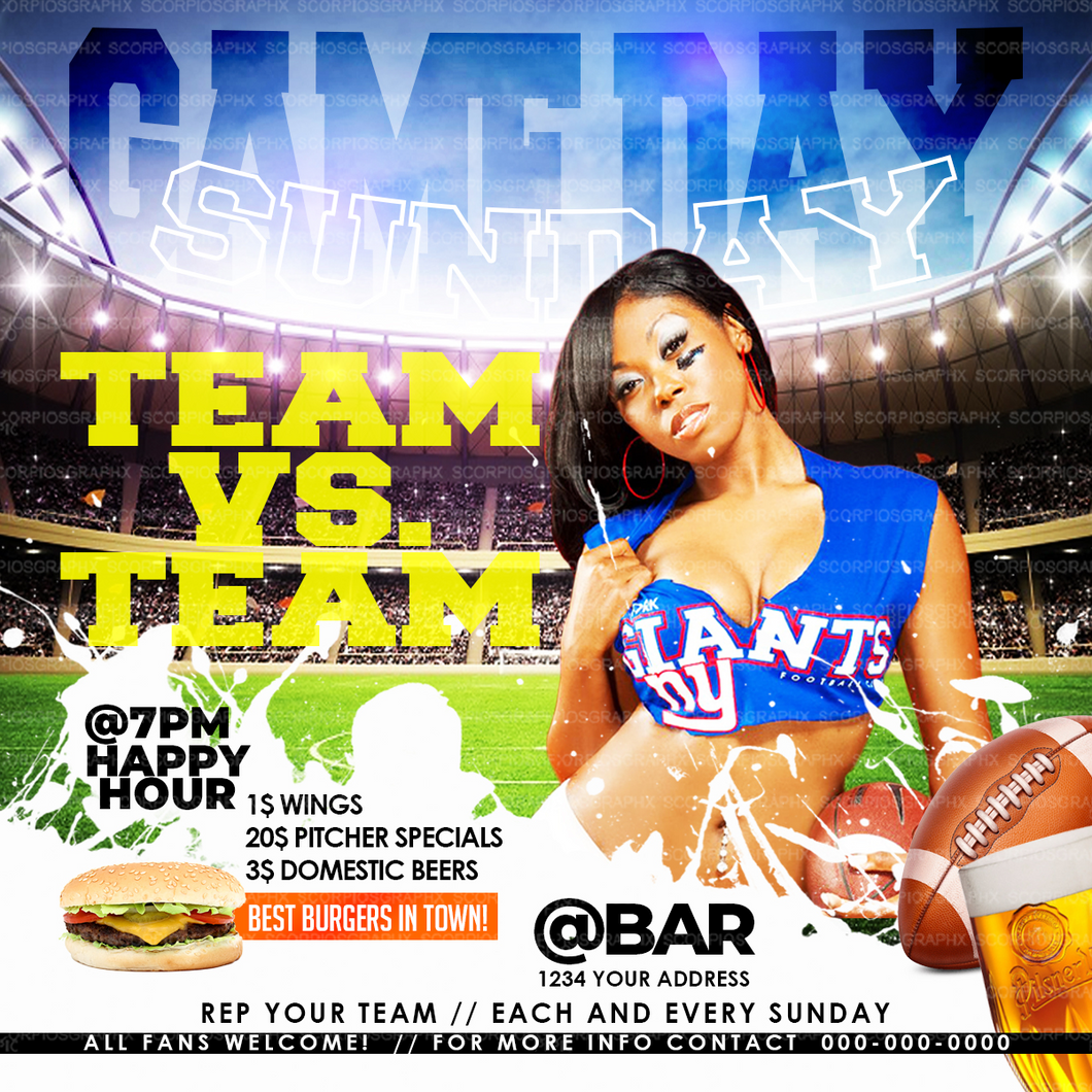 Gameday Sunday Flyer