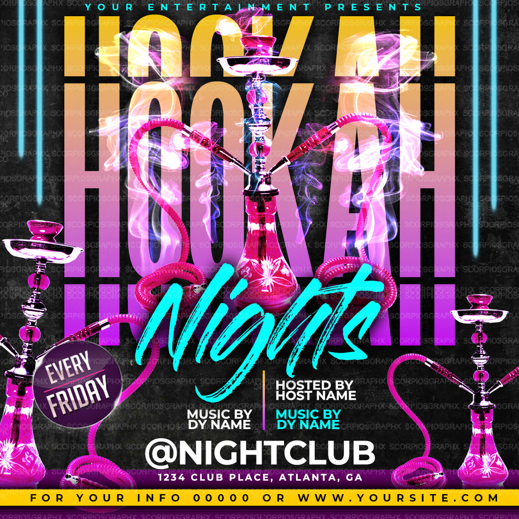 Hookah Party Flyer Template