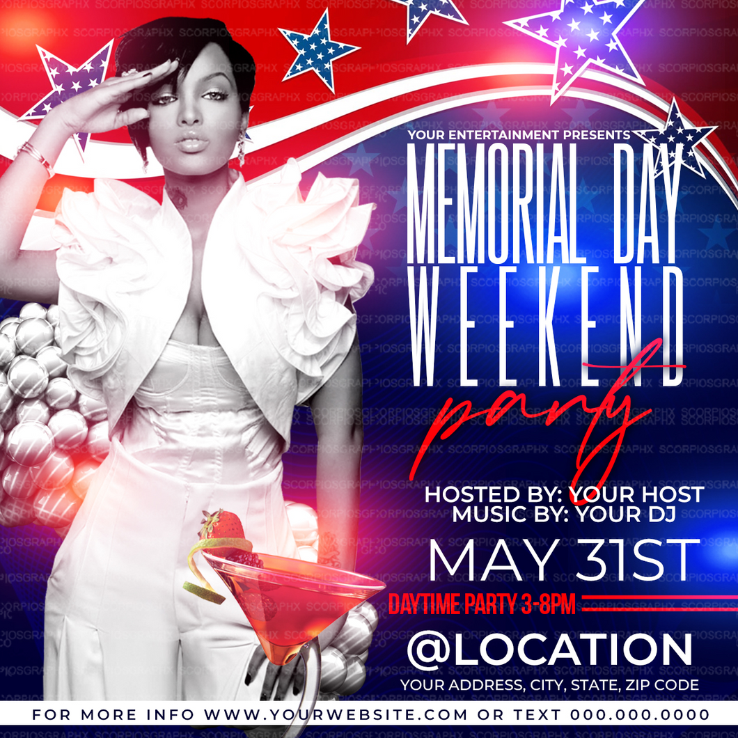 Memorial Day Weekend Flyer Template