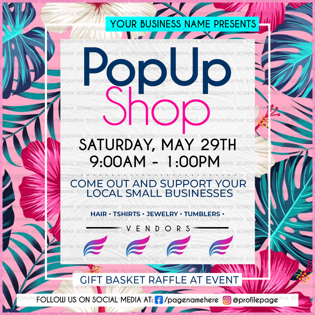 Pop up Shop Flyer Template