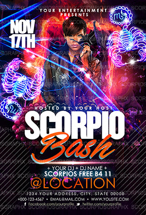 Scorpio Bash Flyer Template