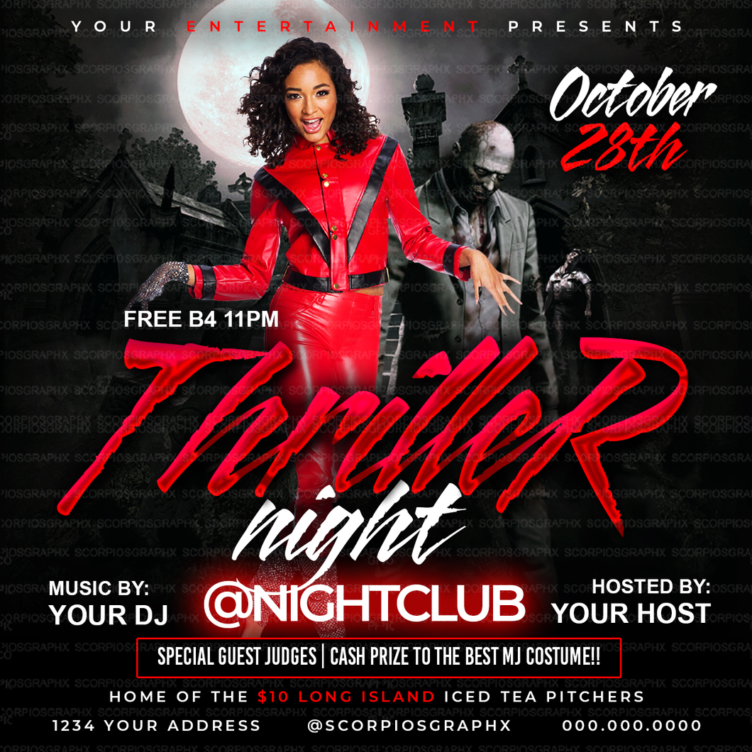 Halloween Thriller Flyer Template