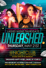 Load image into Gallery viewer, Ladies Night Flyer Template
