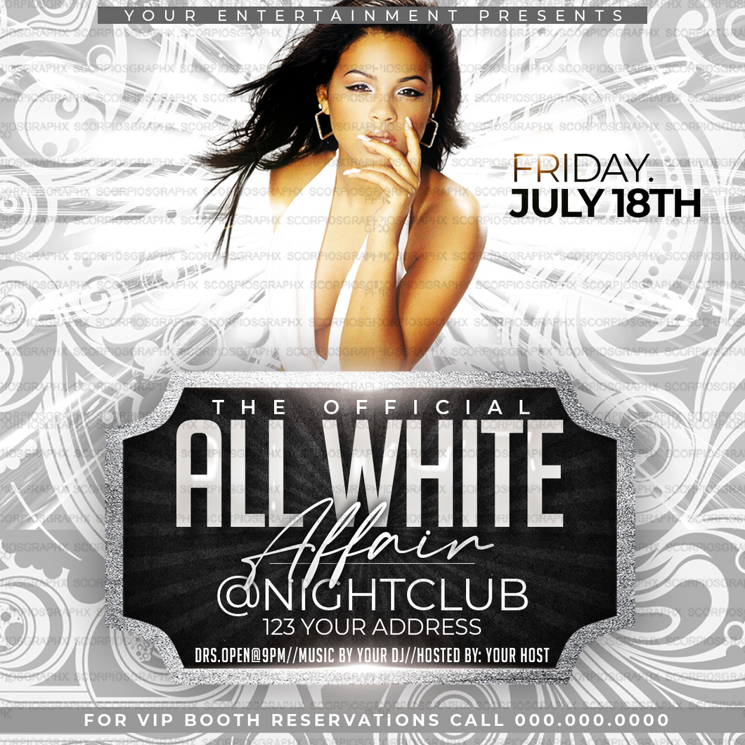All White Affair Flyer Template