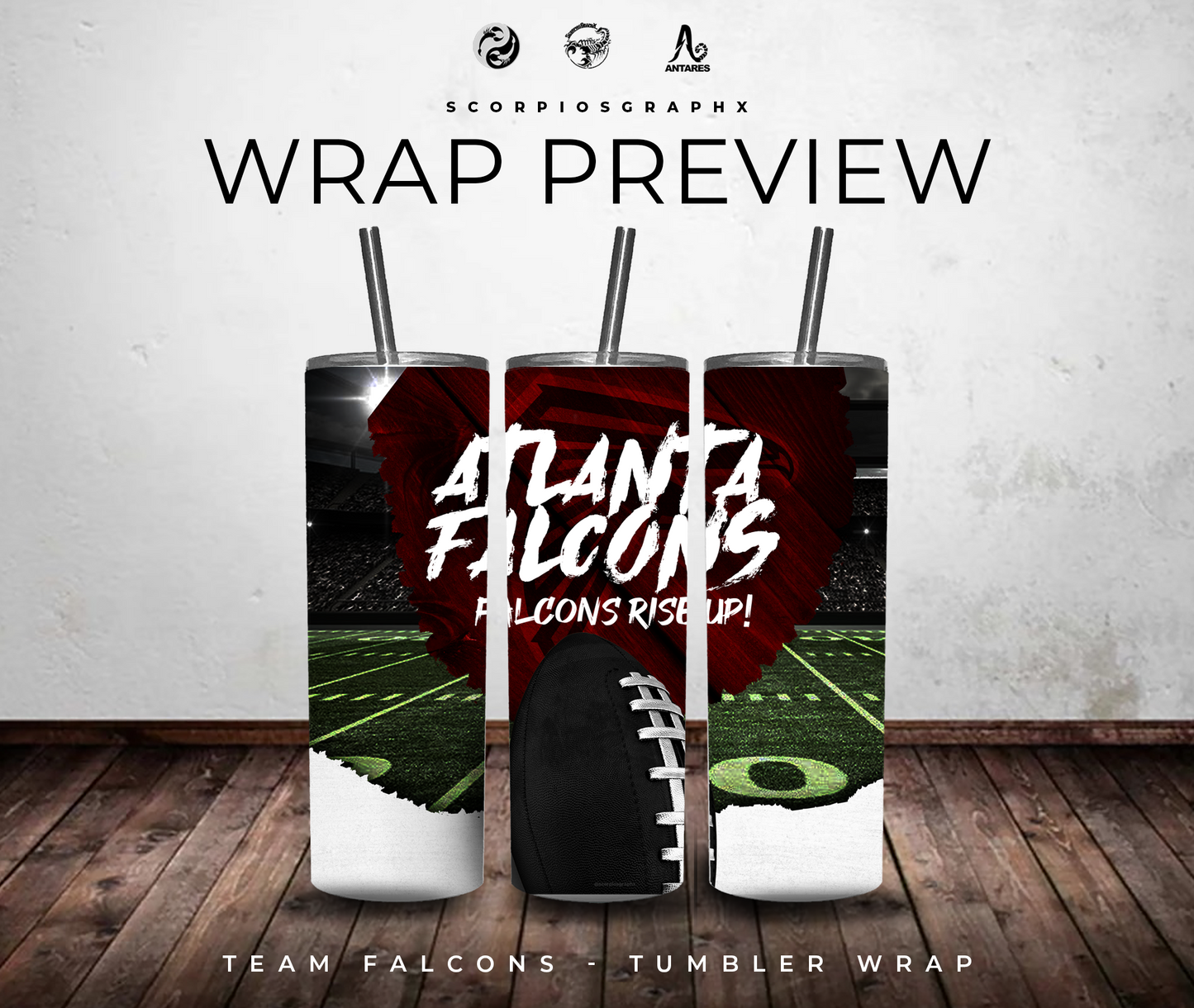 Team Falcons PNG | Sublimation | Tumbler Wrap Design | Digital Download
