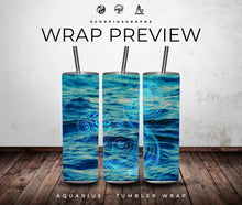 Load image into Gallery viewer, Aquarius PNG | Sublimation | Tumbler Wrap Design | Digital Download
