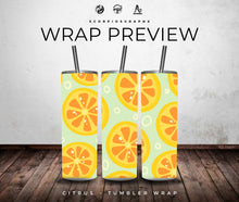 Load image into Gallery viewer, Citrus PNG | Sublimation | Tumbler Wrap Design | Digital Download
