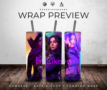 Load image into Gallery viewer, Hawkeye - Kate Bishop PNG | Sublimation | Tumbler Wrap Design | Digital Download
