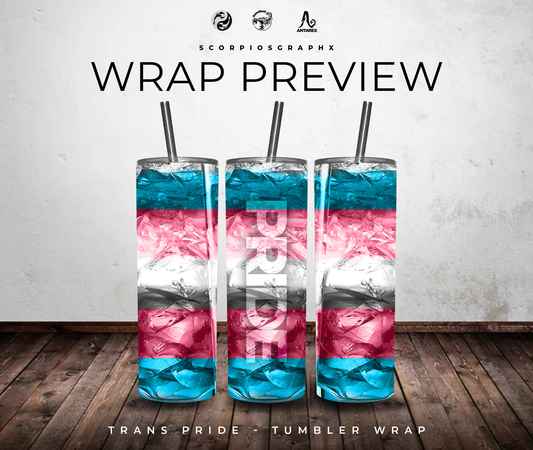Transgender Pride PNG | Sublimation | Tumbler Wrap Design