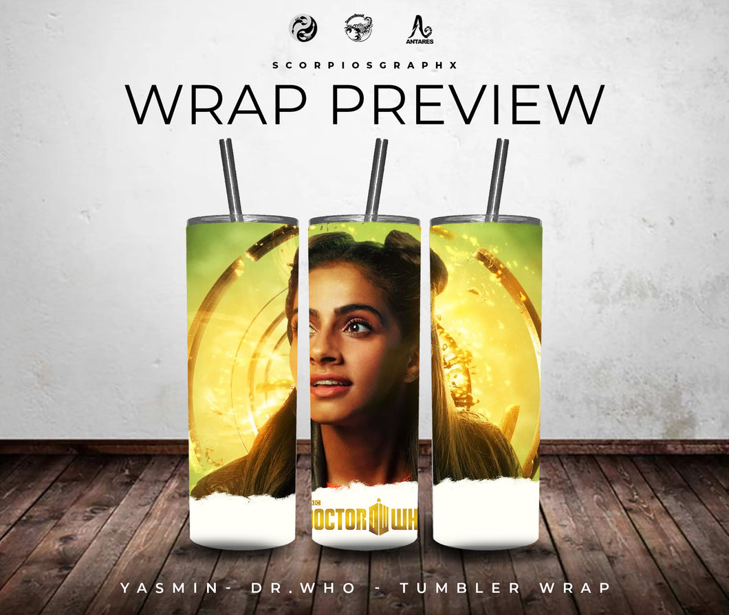 Yasmin - Doctor Who PNG | Sublimation | Tumbler Wrap Design | Digital Download